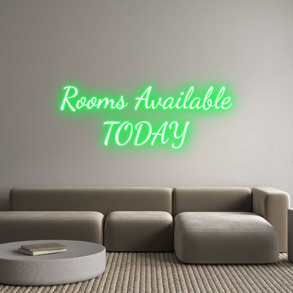 Custom Neon Text - Rooms Availab...