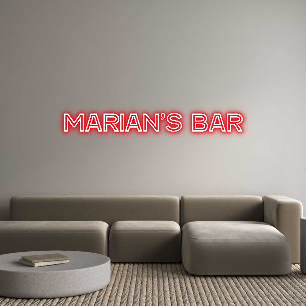 Custom Neon Text - Marian’s Bar