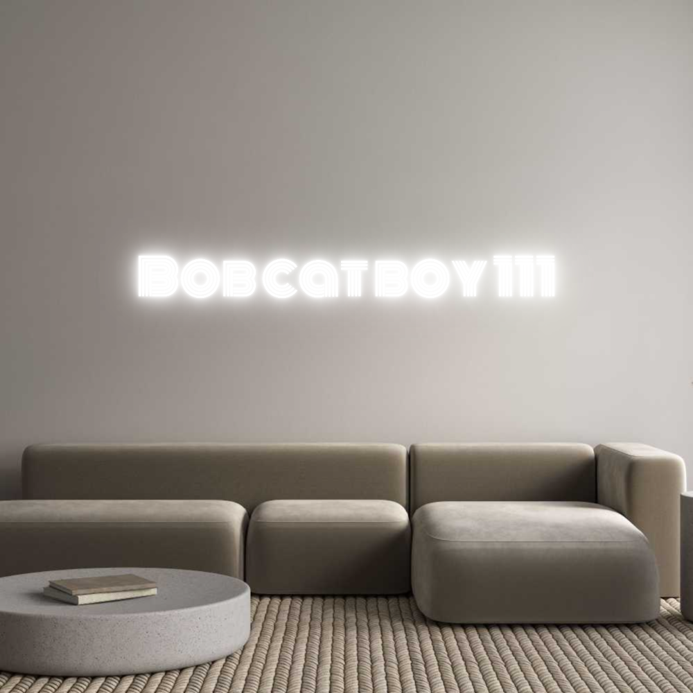 Custom Neon Text - Bob cat boy 111
