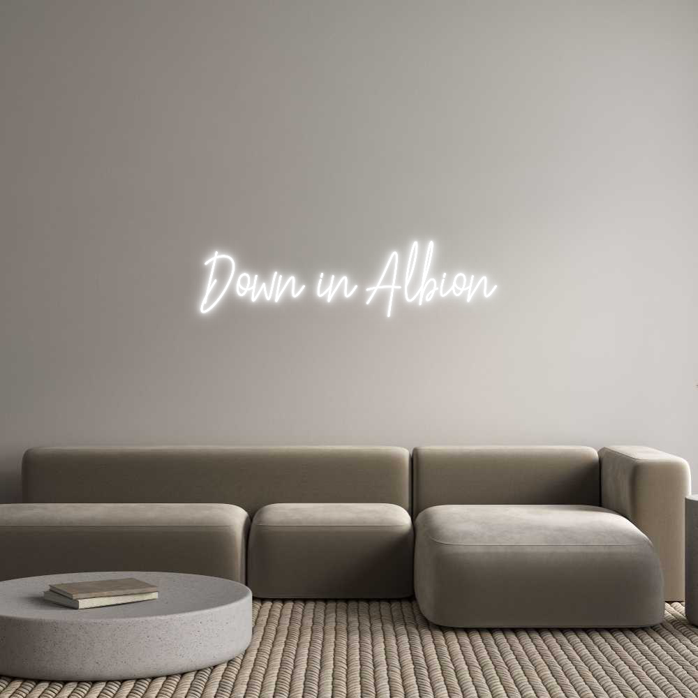 Custom Neon Text - Down in Albion
