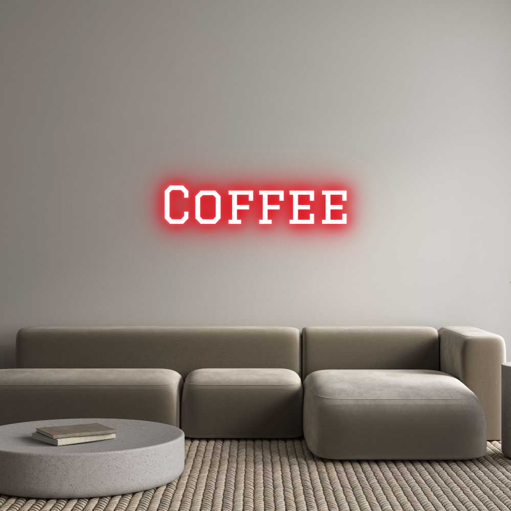 Custom Neon Text - Coffee