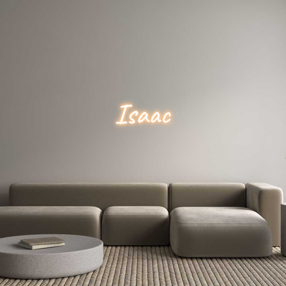 Custom Neon Text - Isaac