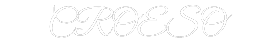 Custom Neon Text - CROESO