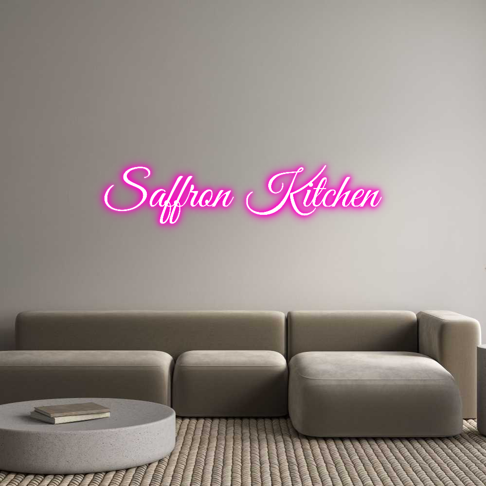 Custom Neon Text - Saffron Kitchen
