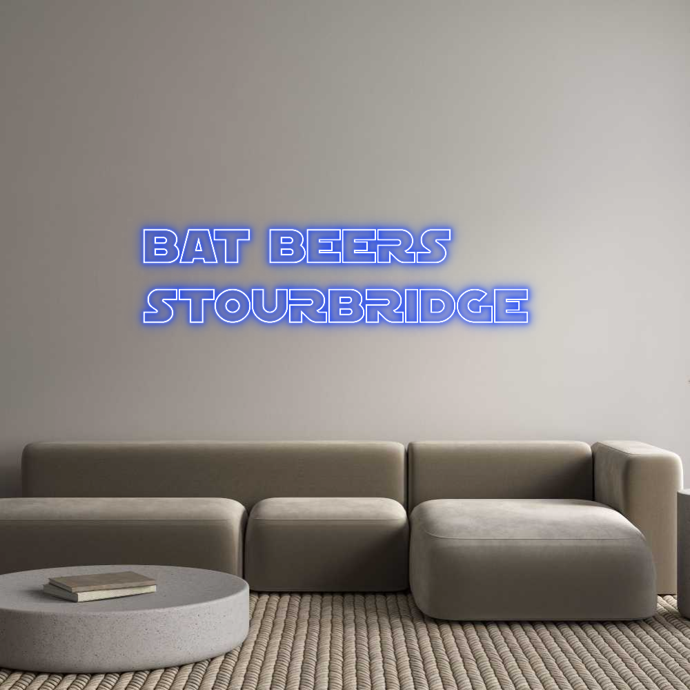 Custom Neon Text - BAT BEERS
S...