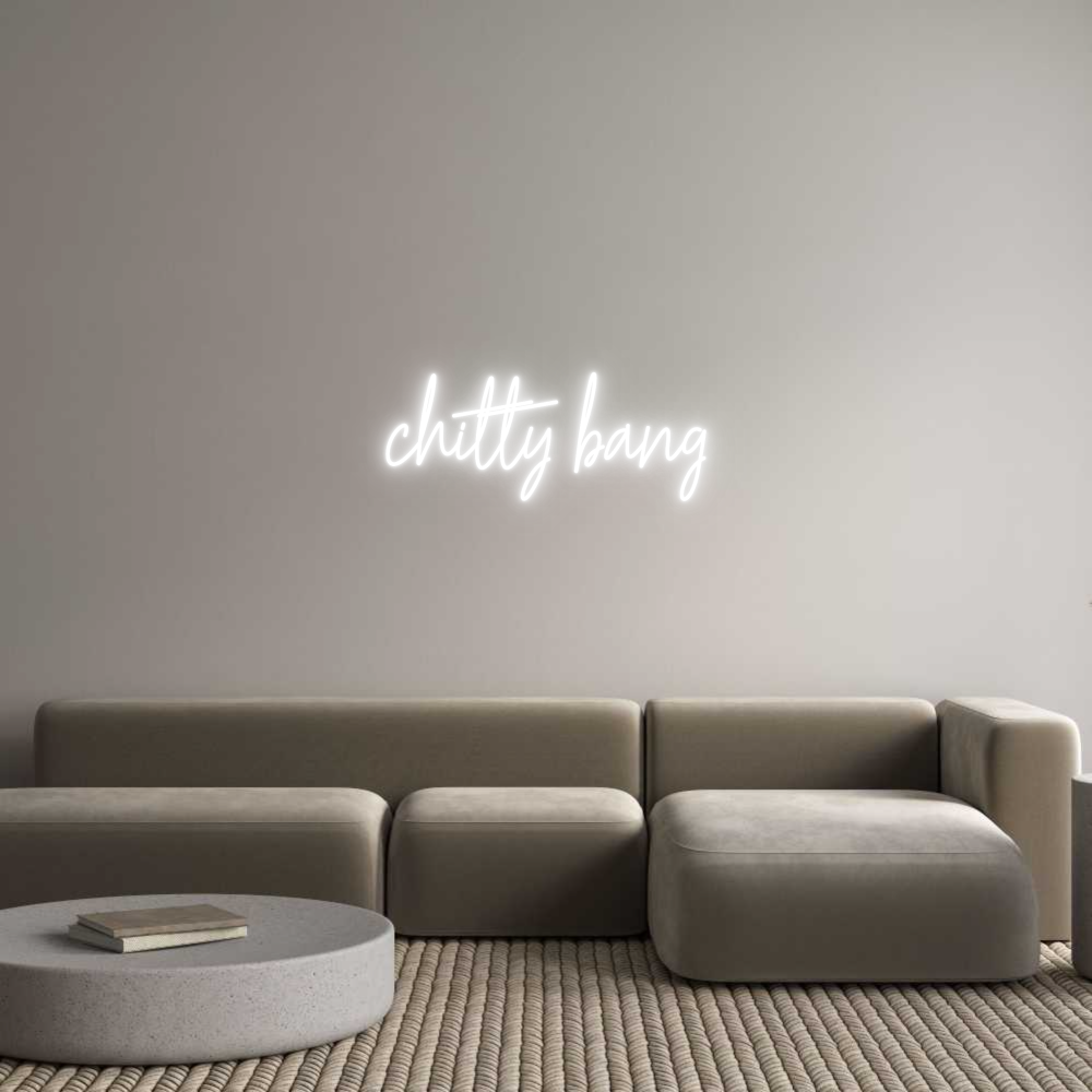 Custom Neon Text - chitty bang