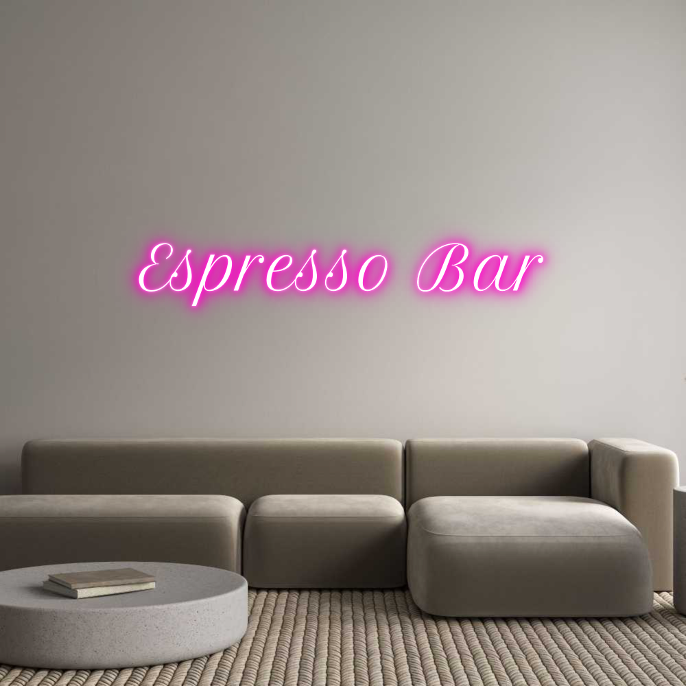 Custom Neon Text - Espresso Bar