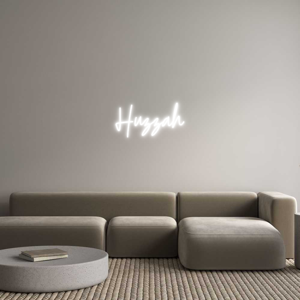 Custom Neon Text - Huzzah