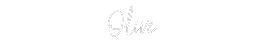 Custom Neon Text - Olive