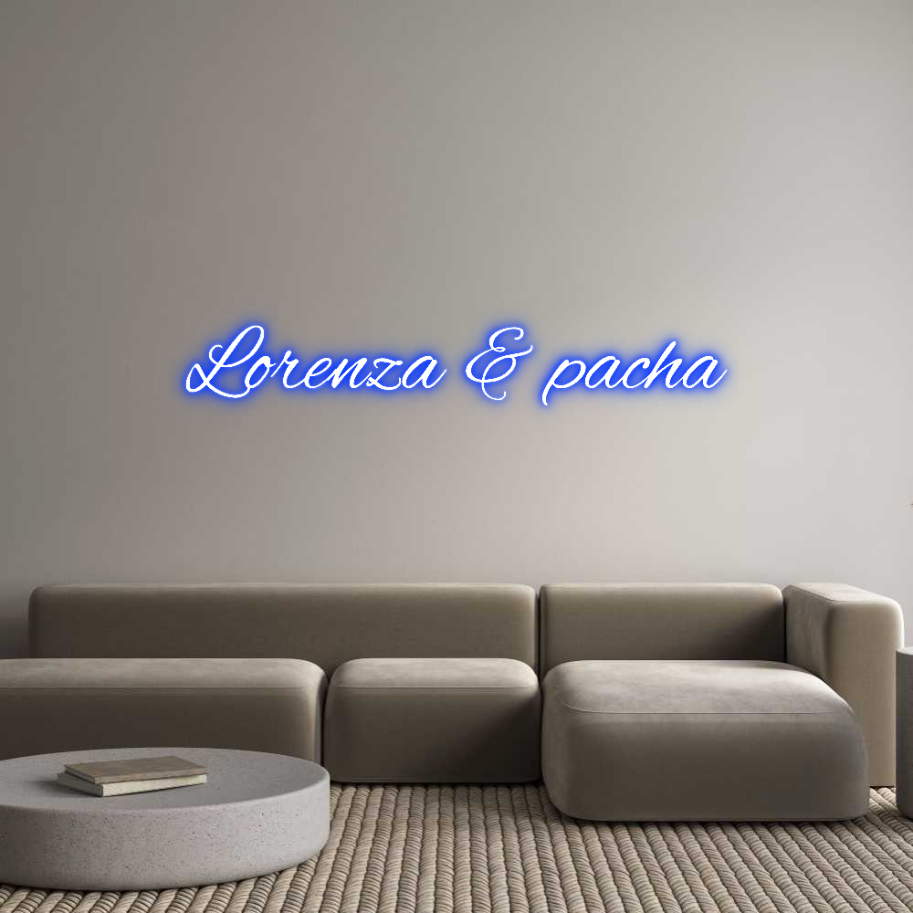 Custom Neon Text - Lorenza & pacha