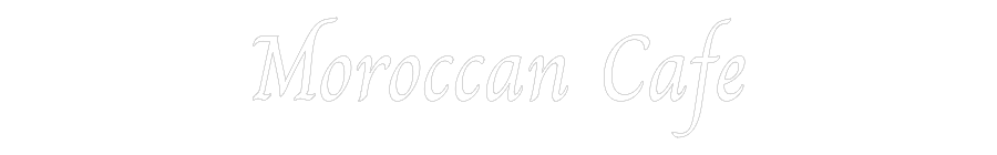 Custom Neon Text - Moroccan Cafe