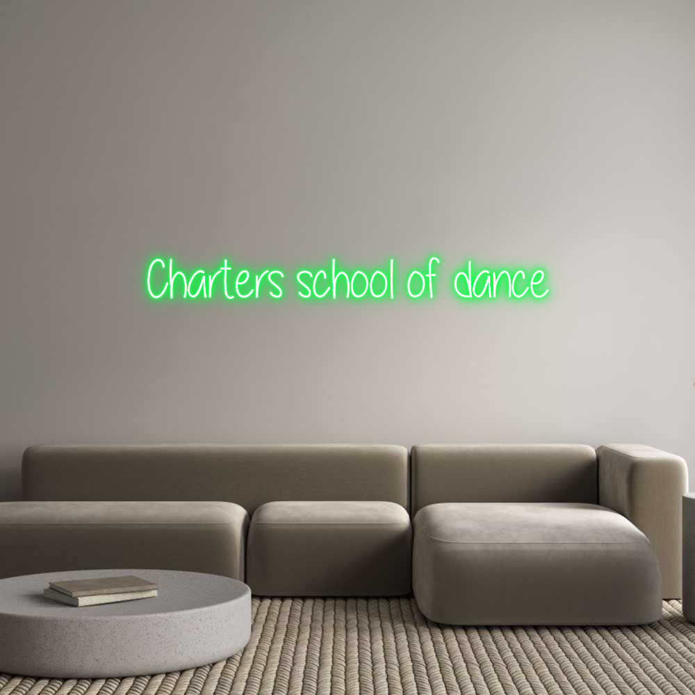 Custom Neon Text - Charters scho...