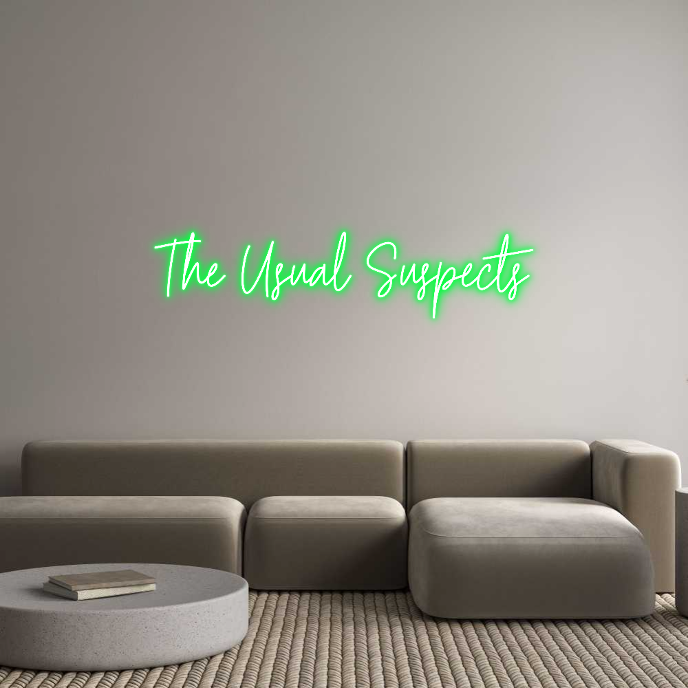 Custom Neon Text - The Usual Sus...