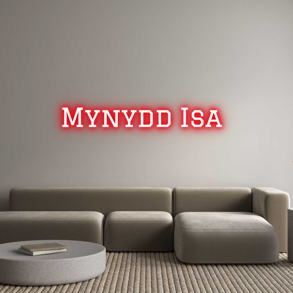 Custom Neon Text - Mynydd Isa