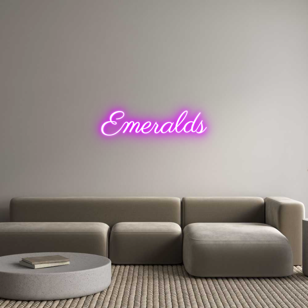 Custom Neon Text - Emeralds