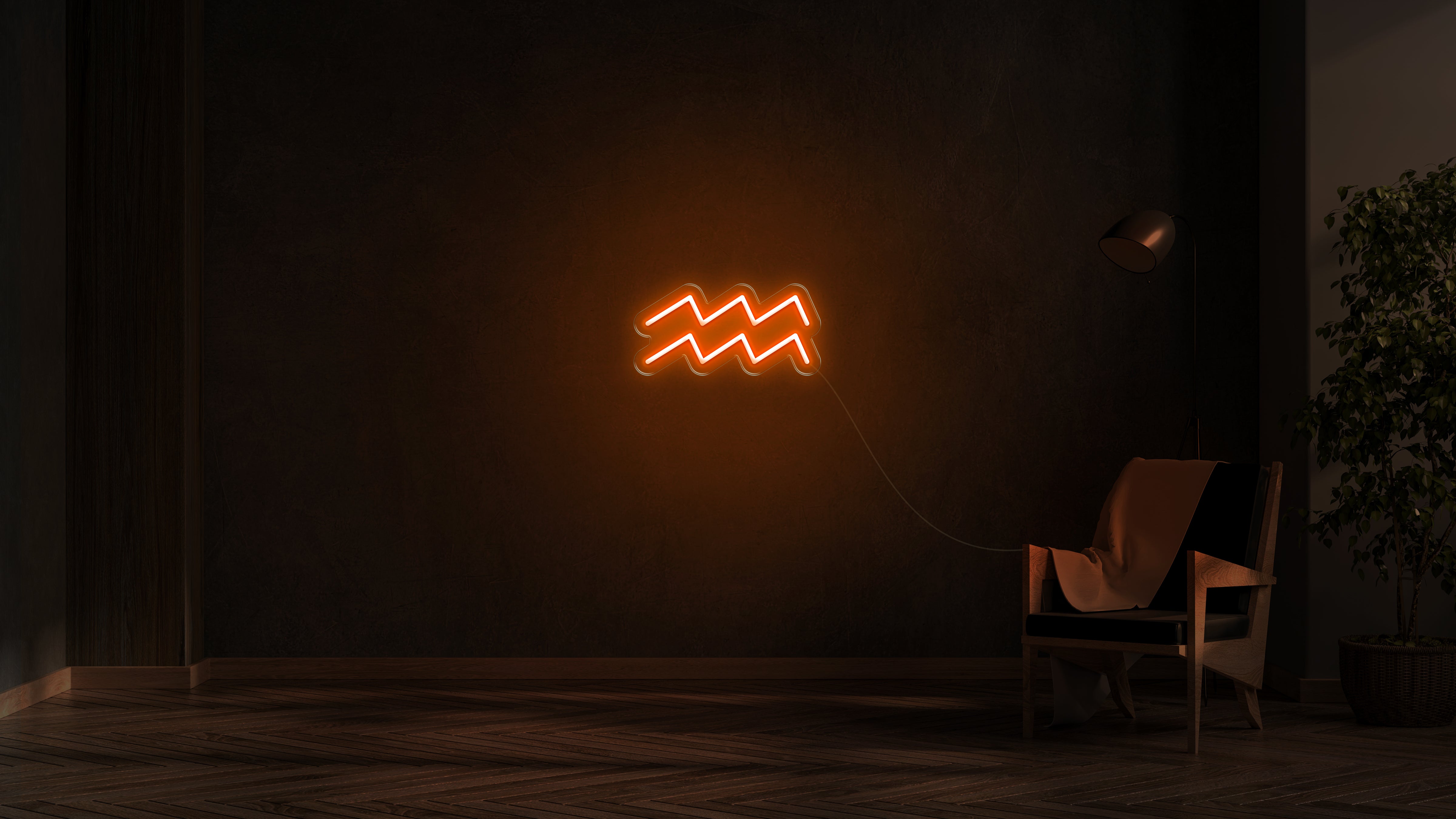 Aquarius LED neon sign