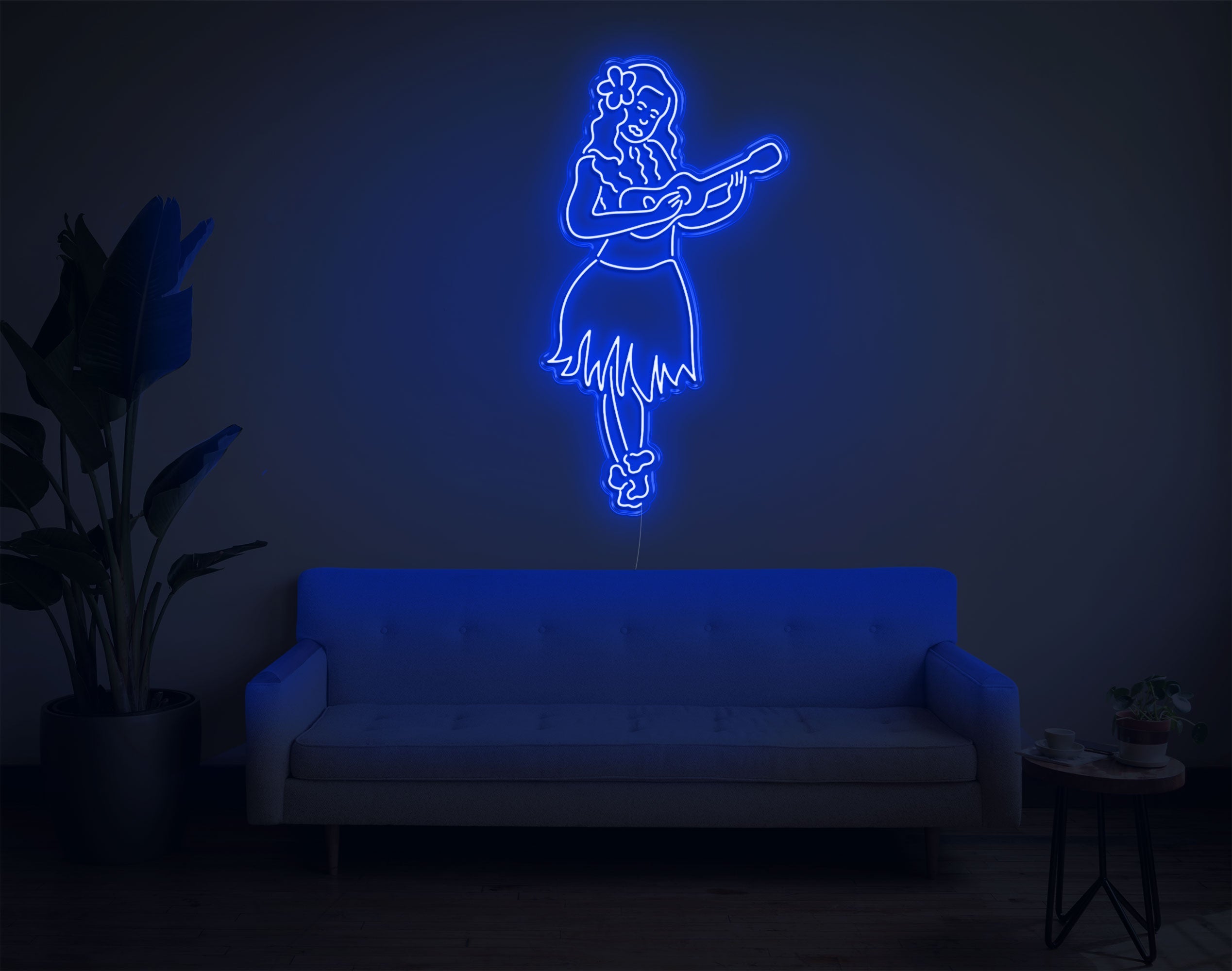 Hula Girl LED Neon Sign