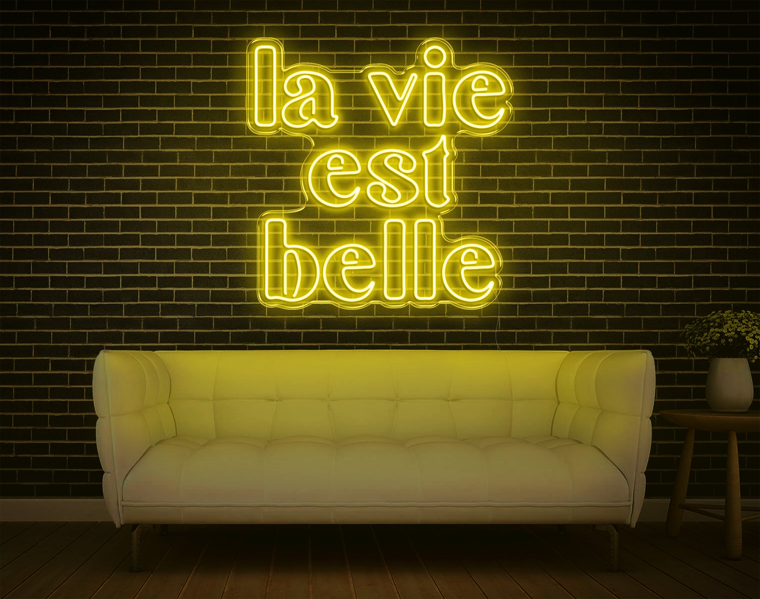 La Vie Est Belle LED Neon Sign