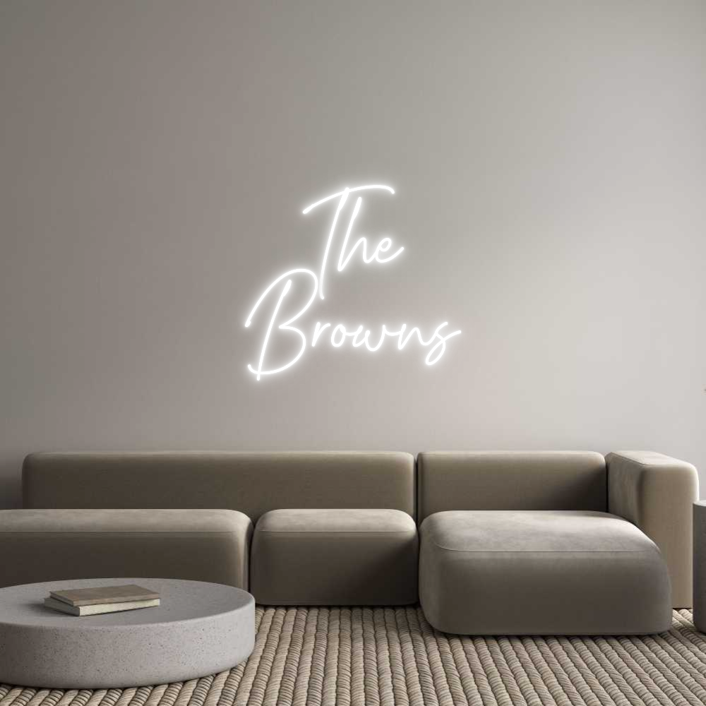 Custom Neon Text- The
Browns