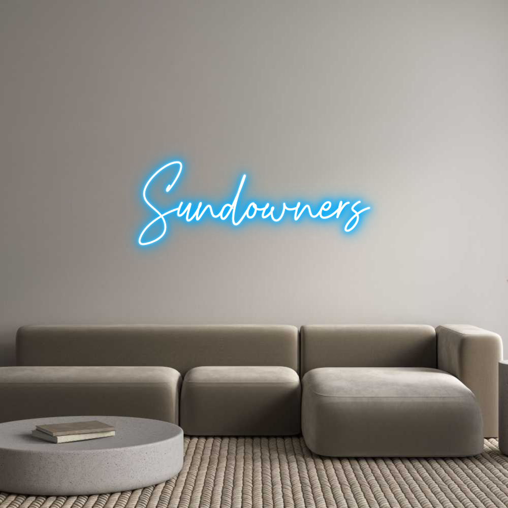 Custom Neon Text - Sundowners