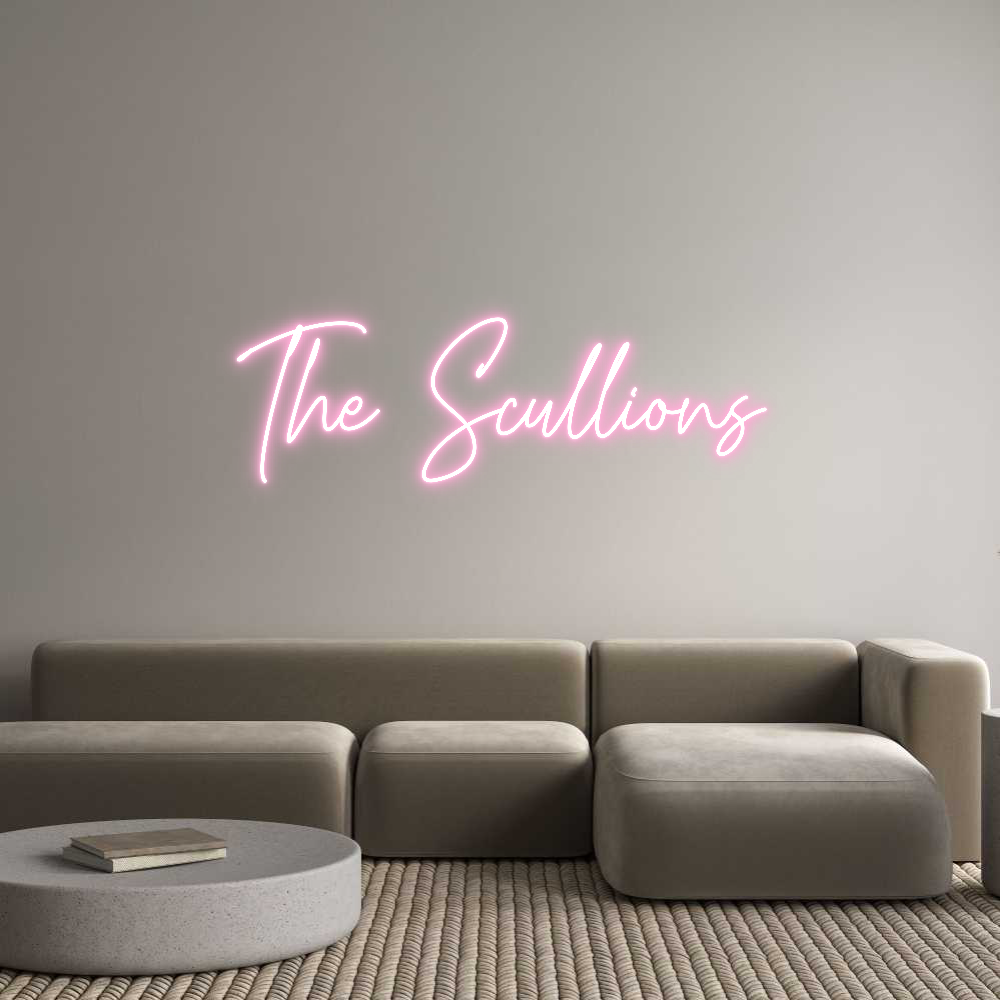 Custom Neon Text - The Scullions