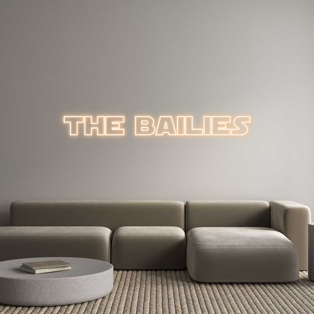 Custom Neon Text - The Bailies