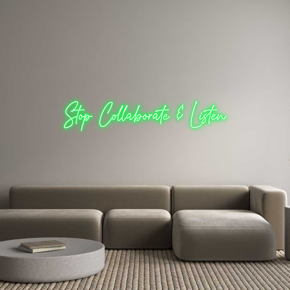 Custom Neon Text - Stop Collabor...