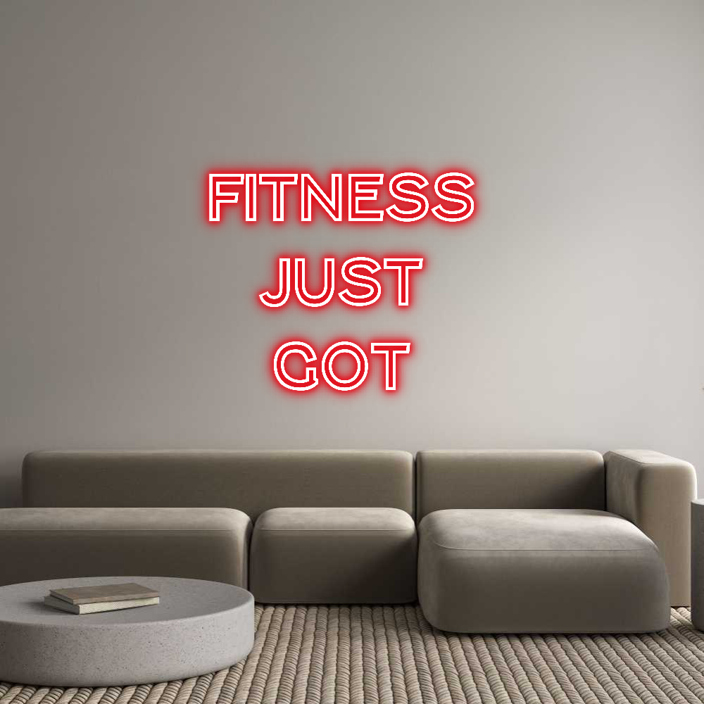 Custom Neon Text- FITNESS
JUS...
