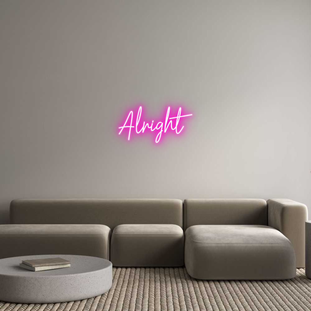 Custom Neon Text - Alright