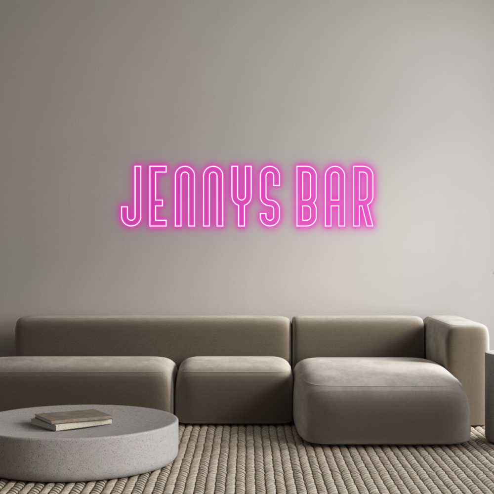 Custom Neon Text - Jennys bar