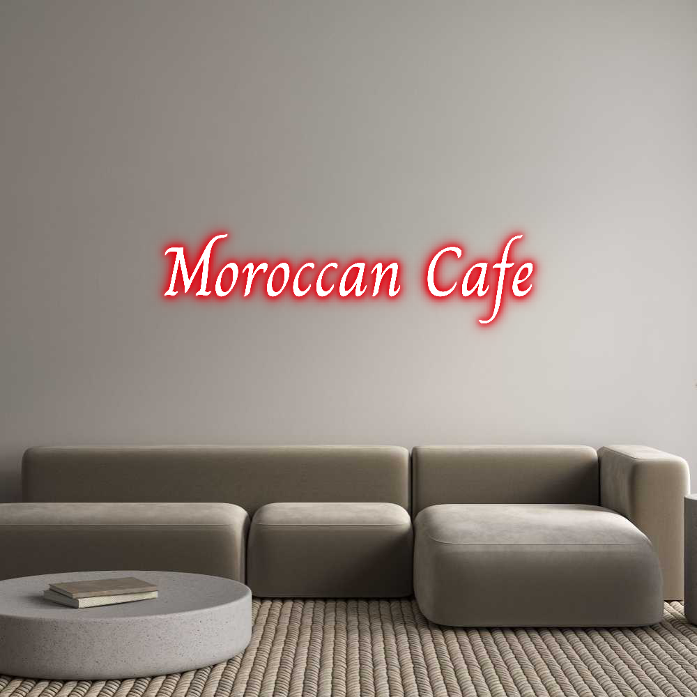 Custom Neon Text - Moroccan Cafe