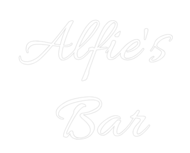 Custom Neon Text - Alfie's
Bar
