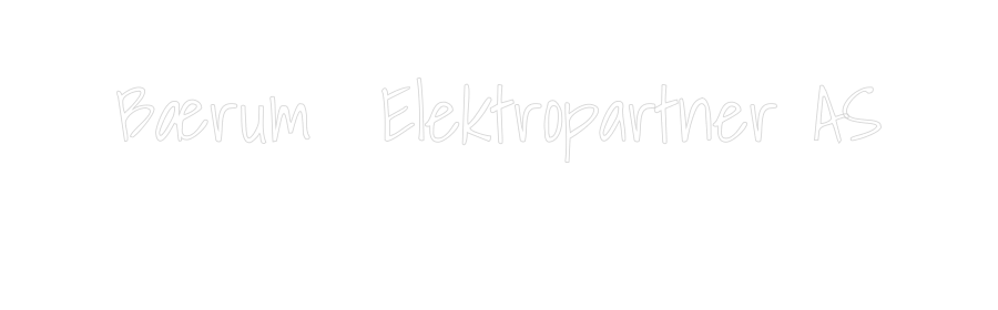 Custom Neon Text - Bærum Elektr...