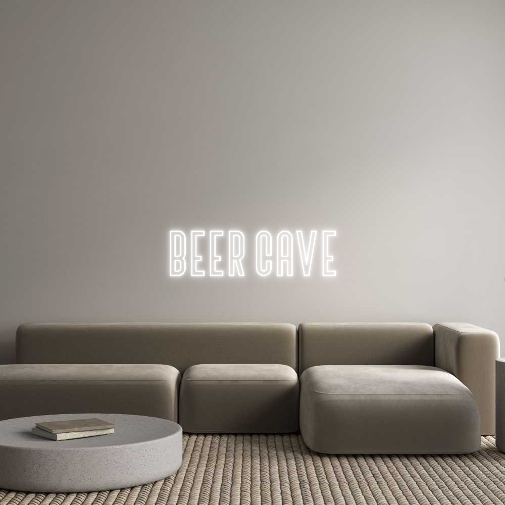 Custom Neon Text - Beer cave