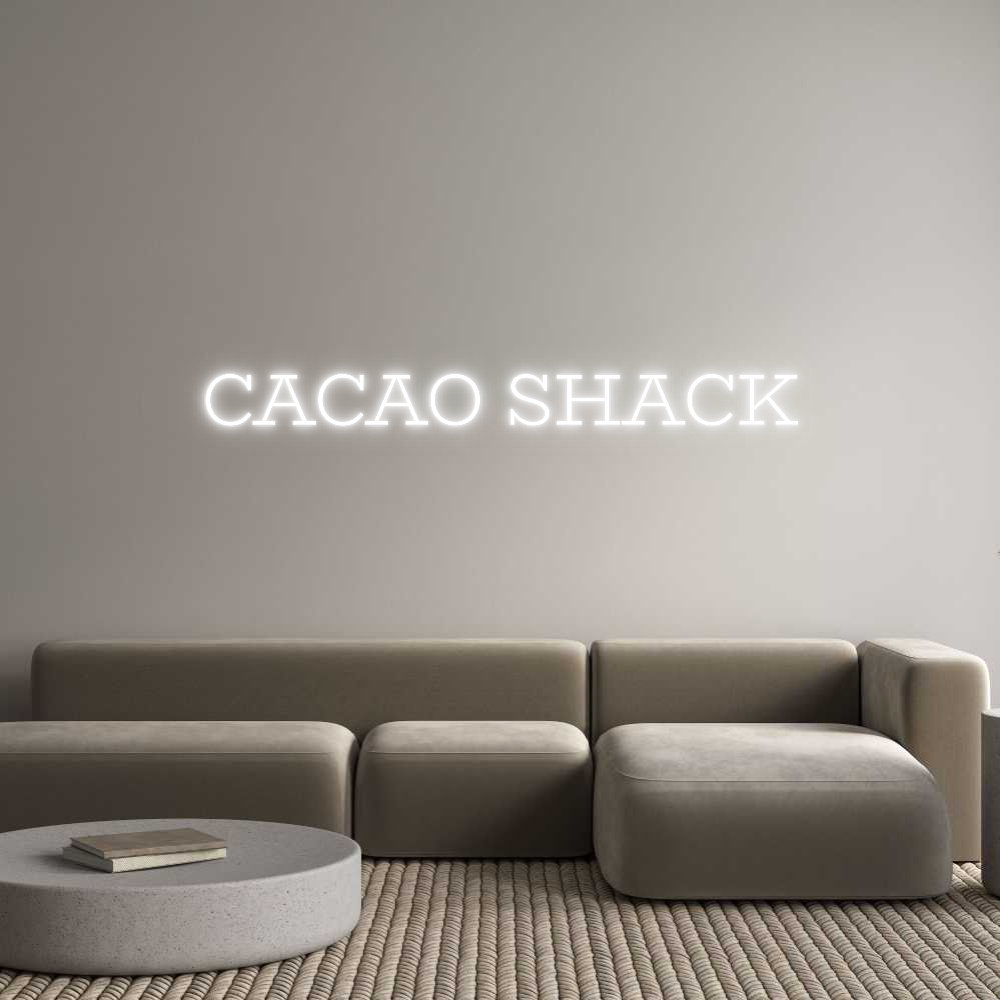 Custom Neon Text - CACAO SHACK
