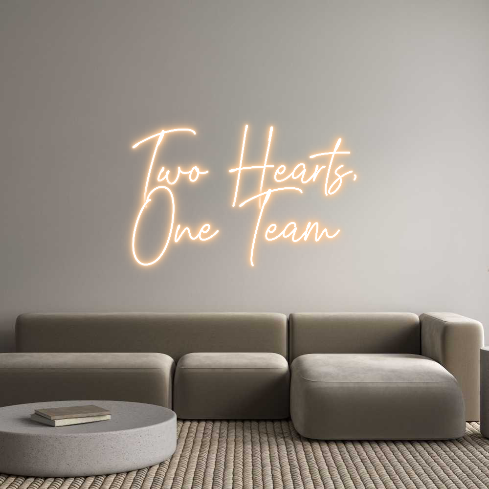Custom Neon Text - Two Hearts,
...
