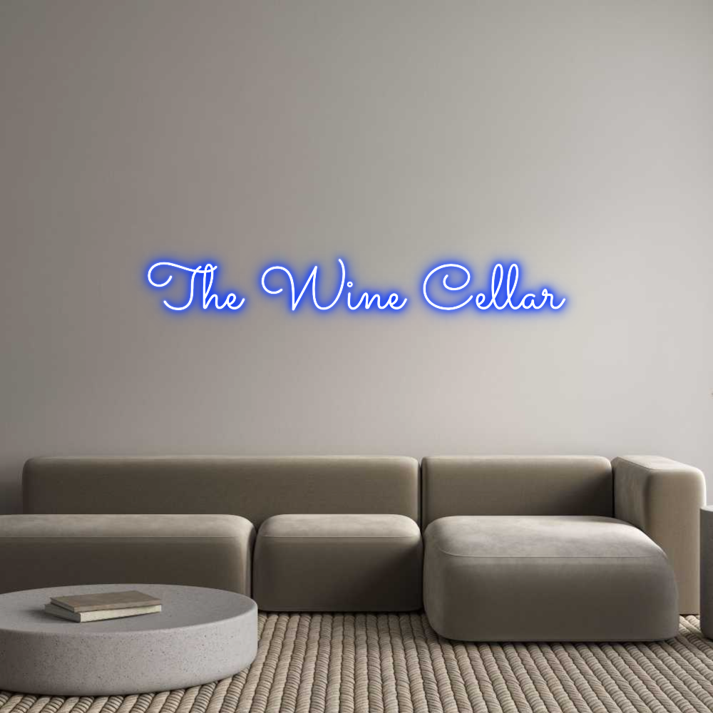 Custom Neon Text - The Wine Cellar