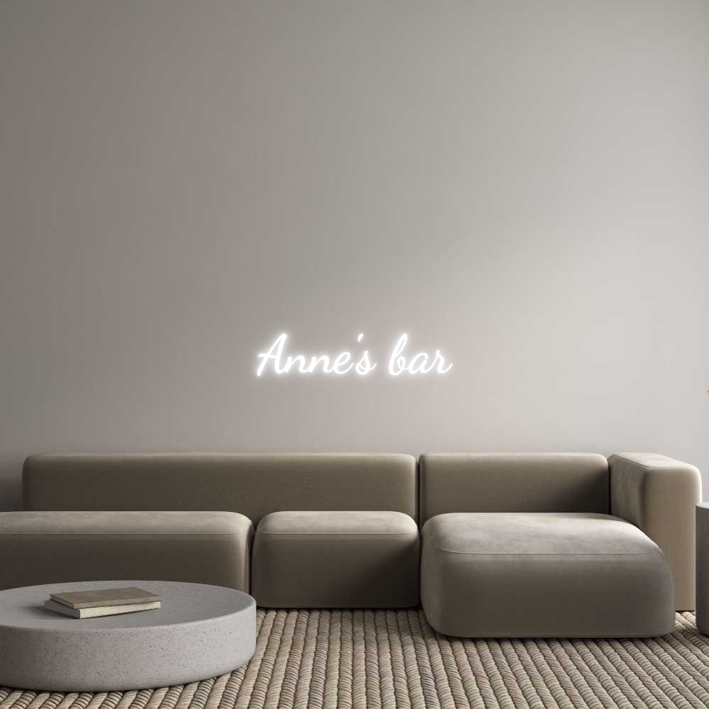 Custom Neon Text - Anne's bar