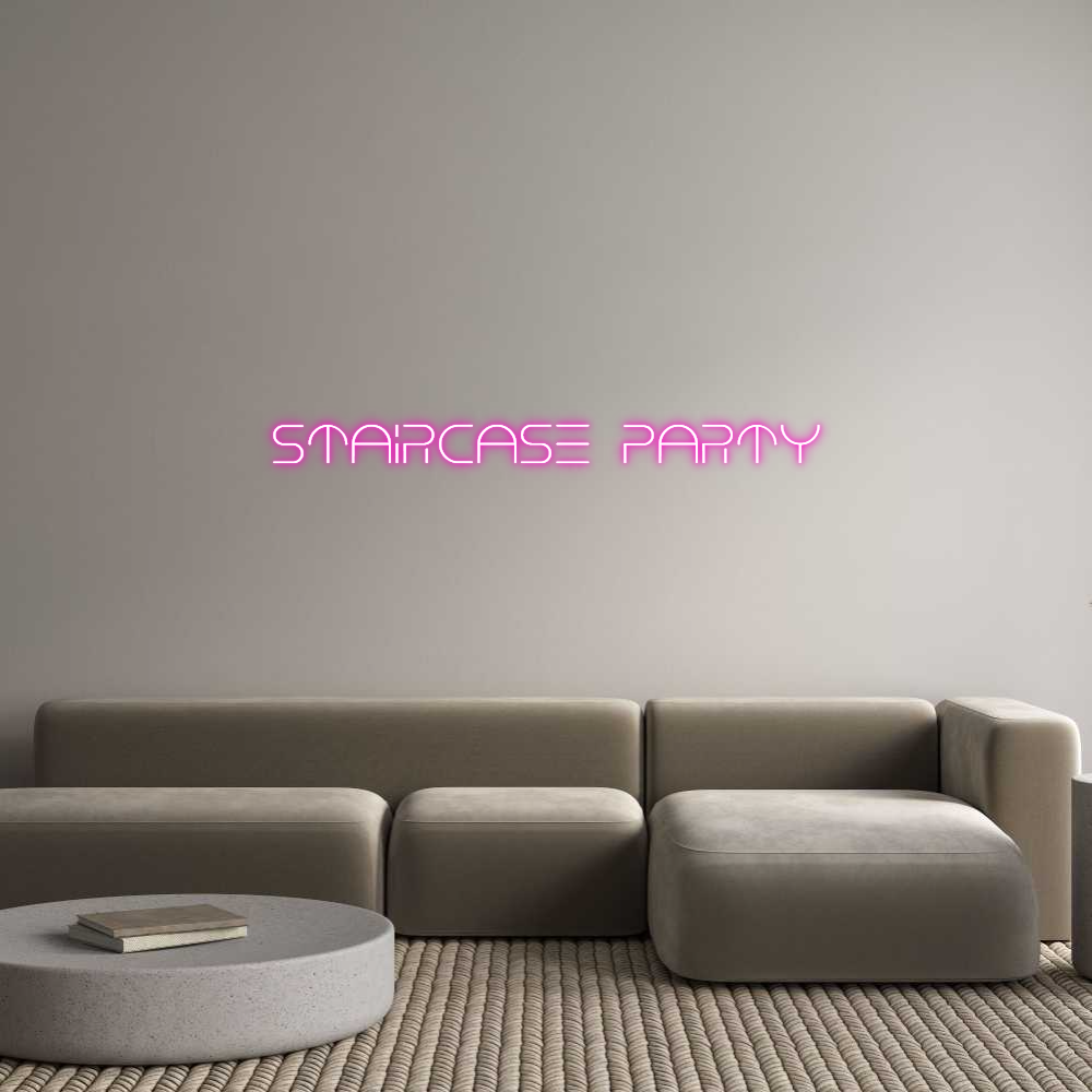 Custom Neon Text - Staircase Party