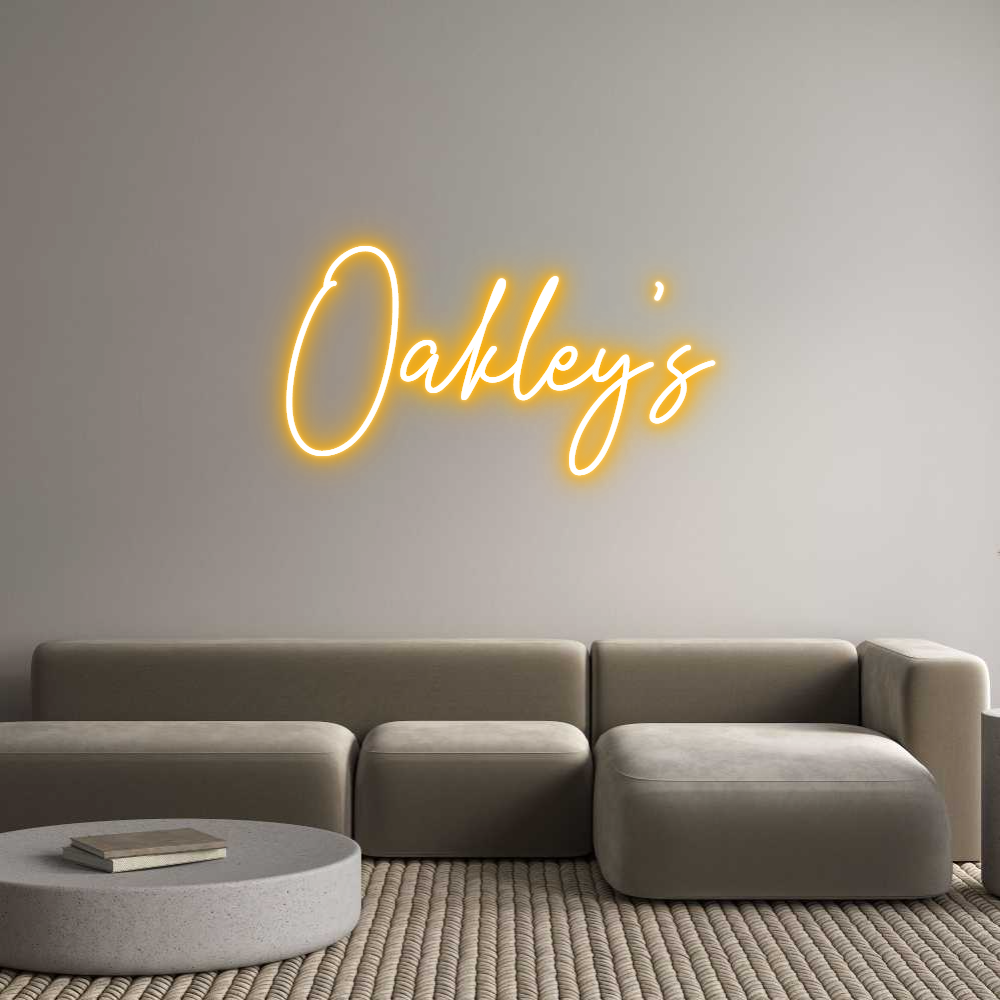 Custom Neon Text - Oakley's