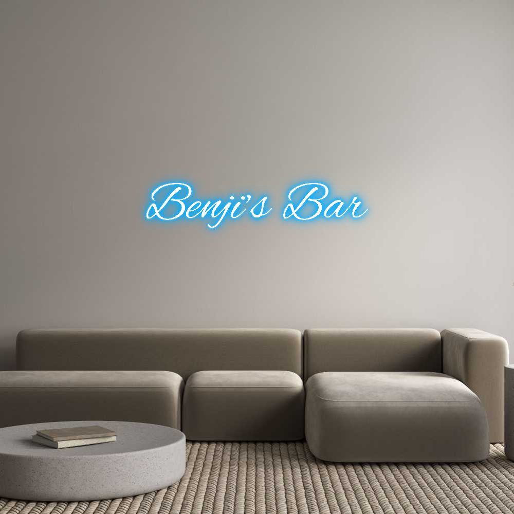 Custom Neon Text - Benji’s Bar