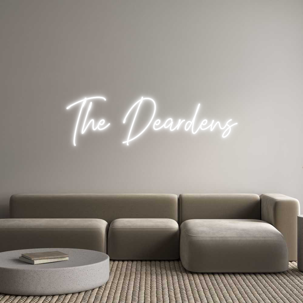 Custom Neon Text - The Deardens