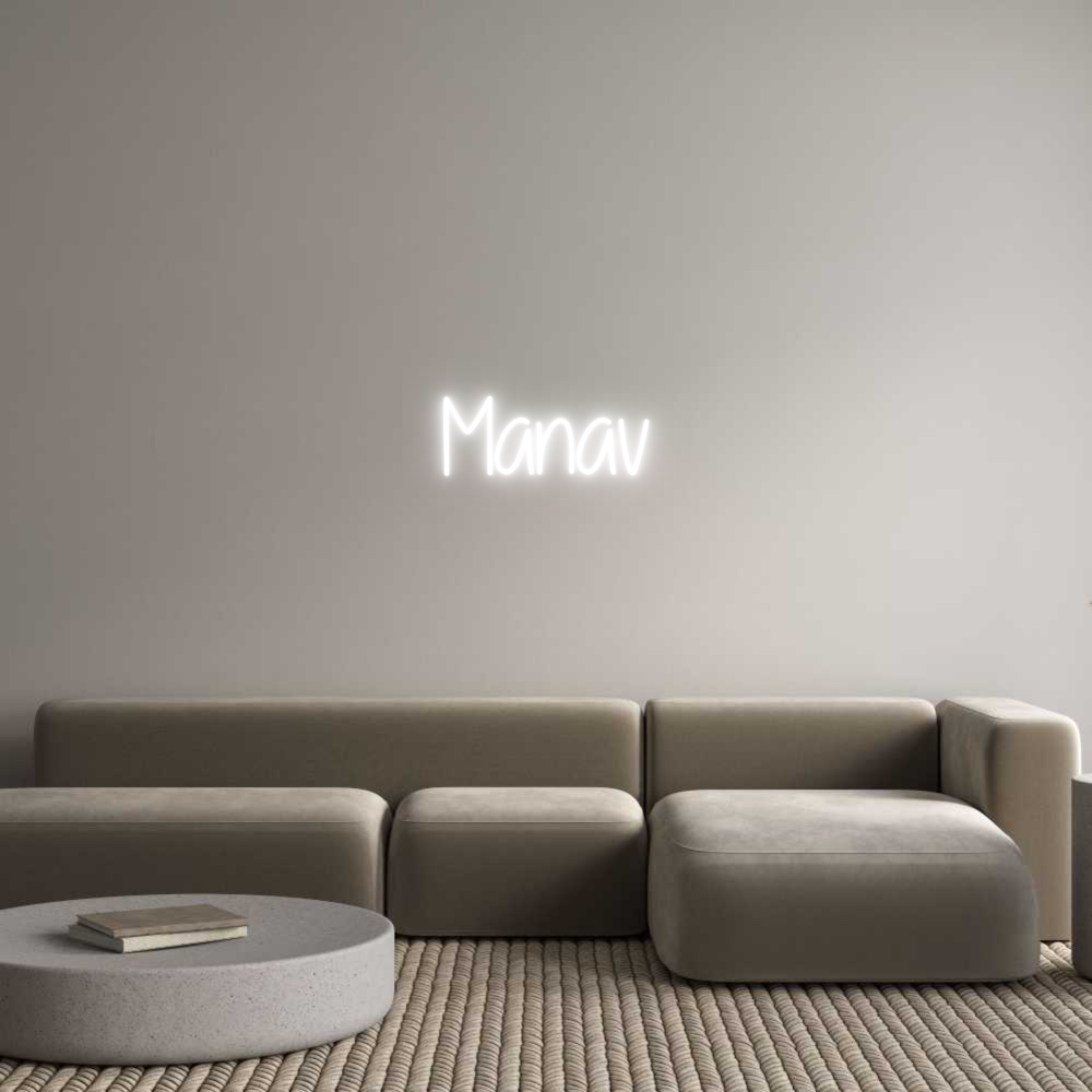 Custom Neon Text - Manav