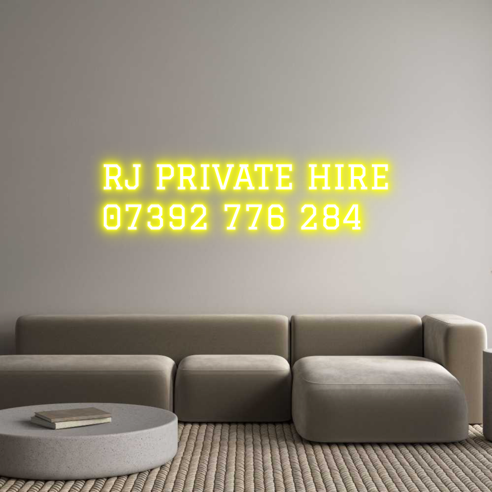 Custom Neon Text - RJ PRIVATE HI...