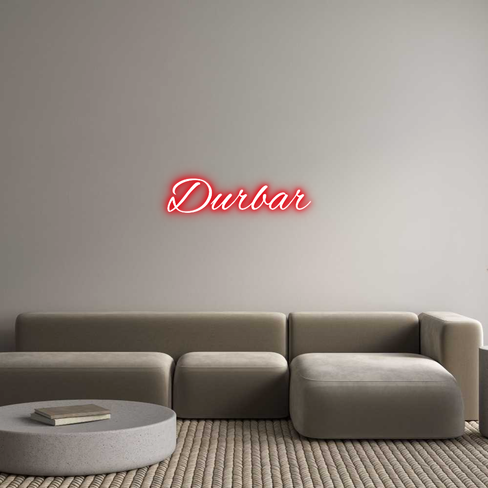 Custom Neon Text - Durbar