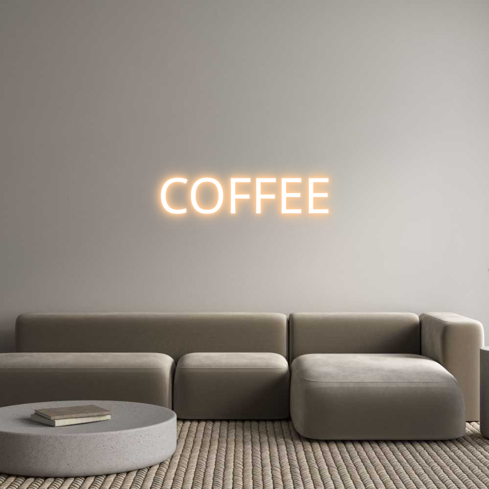 Custom Neon Text - COFFEE