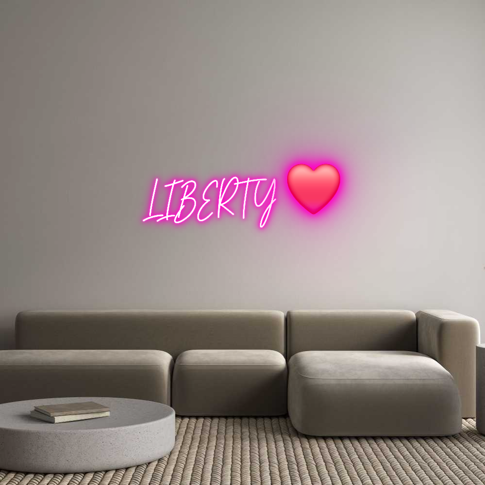 Custom Neon Text - LIBERTY ❤️