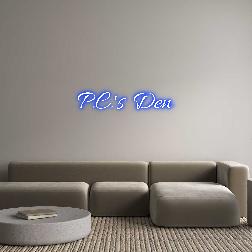 Custom Neon Text - P.C.'s Den