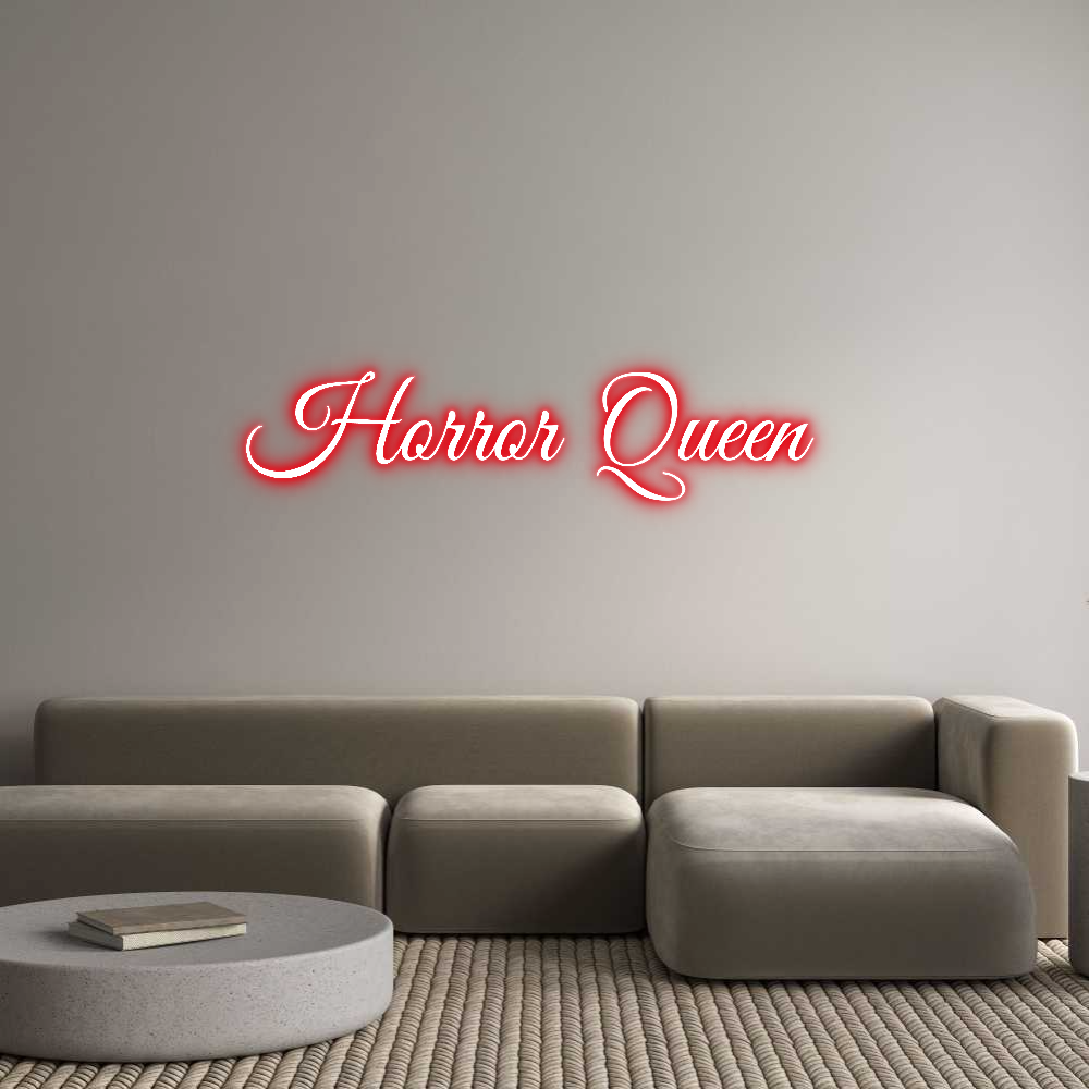 Custom Neon Text - Horror Queen