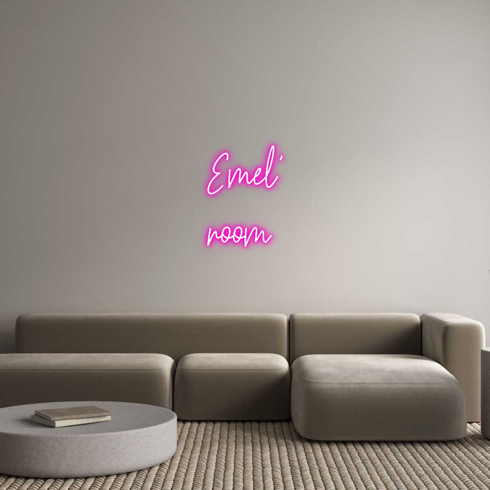 Custom Neon Text - Emel'
room